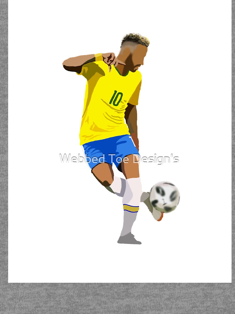 Neymar Jr Brazil Tri-blend T-Shirt for Sale by Webbed Toe Design's