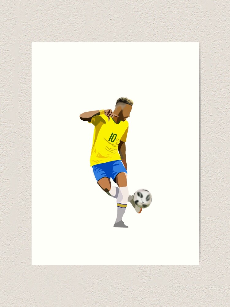 NEYMAR Jr Brazil 10 Football Legends ART Brazil Soccer Art Poster - No Frame