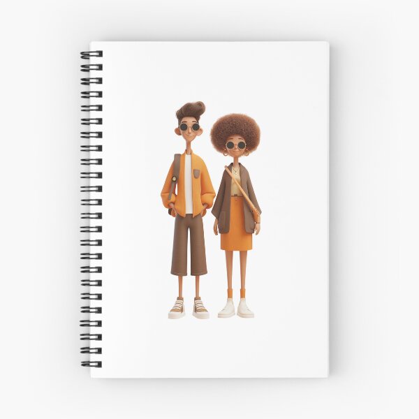 Item preview, Retro Style Icons – Bold Cartoon Duo in Warm Tones designed and sold by Emily Waters.