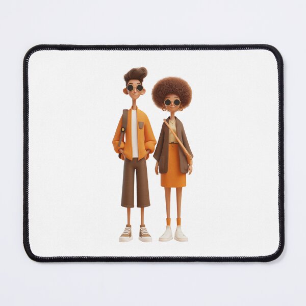 Item preview, Retro Style Icons – Bold Cartoon Duo in Warm Tones designed and sold by Emily Waters.