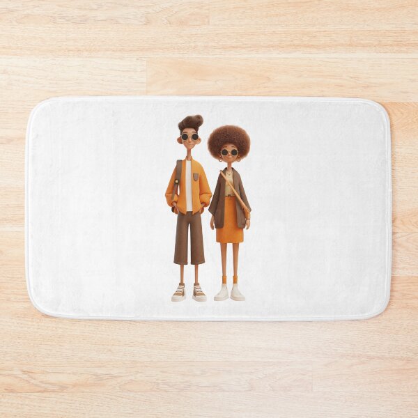 Item preview, Retro Style Icons – Bold Cartoon Duo in Warm Tones designed and sold by Emily Waters.