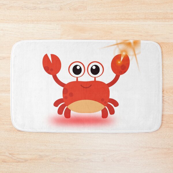 Item preview, Cute Red Crab Cartoon with Big Eyes ,Cute Red Crab Cartoon with Big Eyes and Happy Smile designed and sold by Happyfreedom.