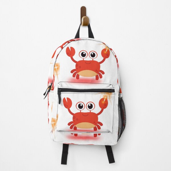 Item preview, Cute Red Crab Cartoon with Big Eyes ,Cute Red Crab Cartoon with Big Eyes and Happy Smile designed and sold by Happyfreedom.
