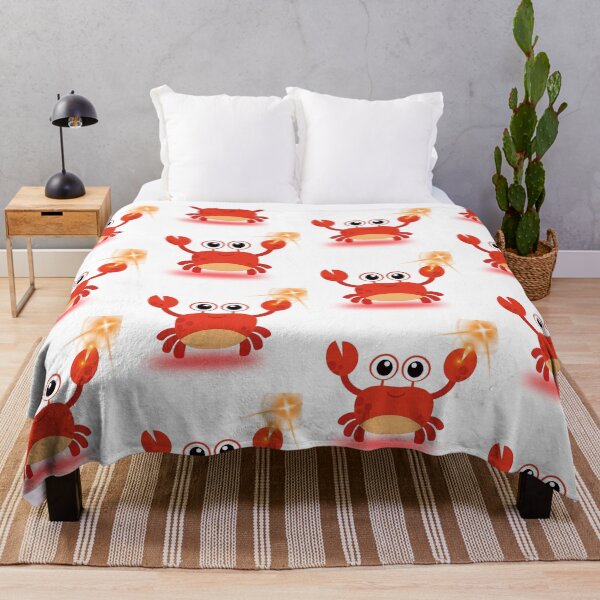 Item preview, Cute Red Crab Cartoon with Big Eyes ,Cute Red Crab Cartoon with Big Eyes and Happy Smile designed and sold by Happyfreedom.