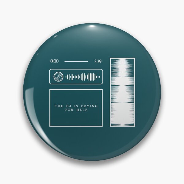 Item preview, The DJ is Crying For Help Audio Graphics (WSpotify Code) designed and sold by BloomAndBeeT.