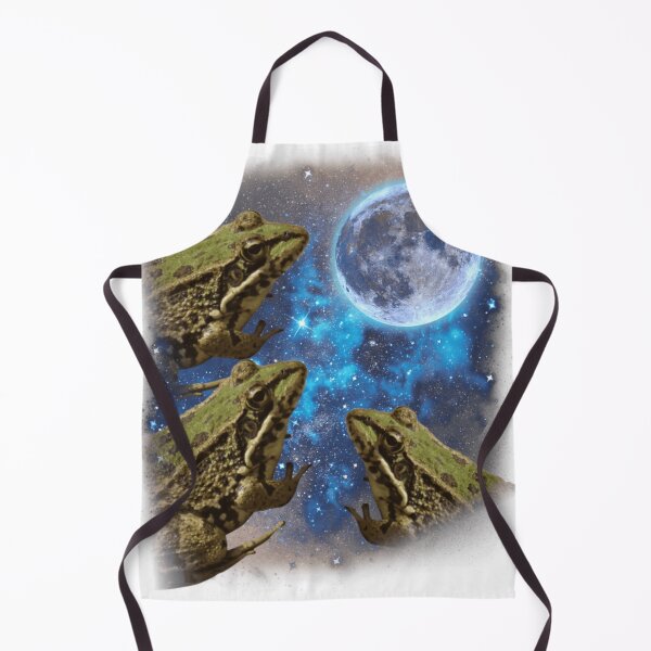 Item preview, Three Bullfrog Moon Cursed Meme Funny 3 Howling Frog Gear designed and sold by Chanceuckert.