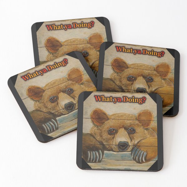 Item preview, Peeping Bear, "What ya Doing?" designed and sold by Laugh a Lot Folk Art.