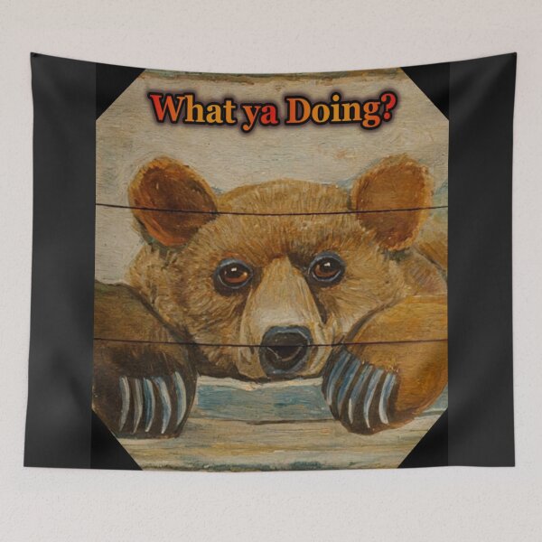 Item preview, Peeping Bear, "What ya Doing?" designed and sold by Laugh a Lot Folk Art.