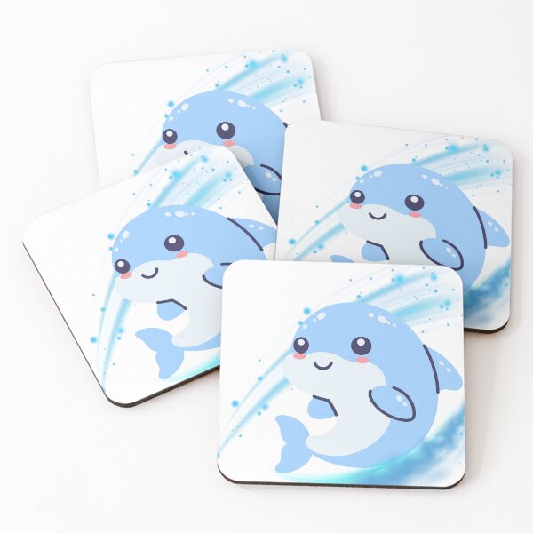 Item preview, Kawaii Baby Dolphin – Cute Cartoon Ocean Animal Design designed and sold by Happyfreedom.