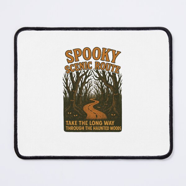Item preview, Spooky Scenic Route Take the Long Way Through the Haunted Woods designed and sold by DailyDrivesct.