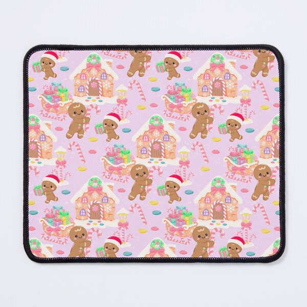 Item preview, Kawaii Christmas candy land Seamless Pattern | Cute Gingerbread, Sleigh, candy cane designed and sold by Sunnyneststudio.