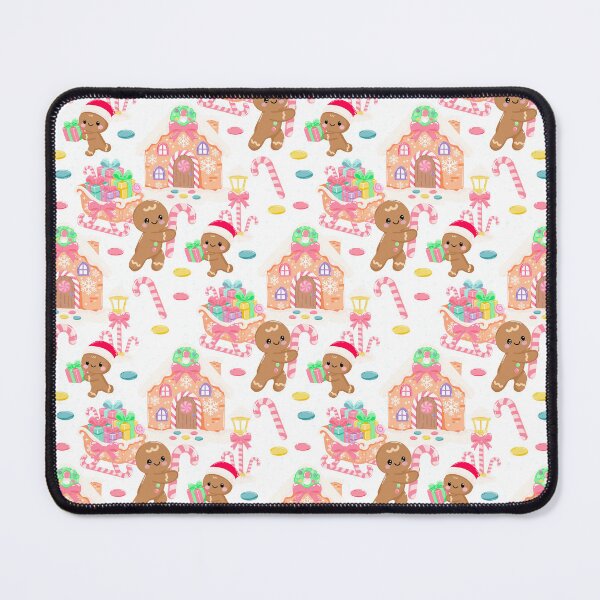 Item preview, Kawaii Christmas candy land Seamless Pattern | Cute Gingerbread, Sleigh, candy cane designed and sold by Sunnyneststudio.