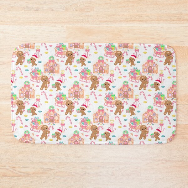 Item preview, Kawaii Christmas candy land Seamless Pattern | Cute Gingerbread, Sleigh, candy cane designed and sold by Sunnyneststudio.