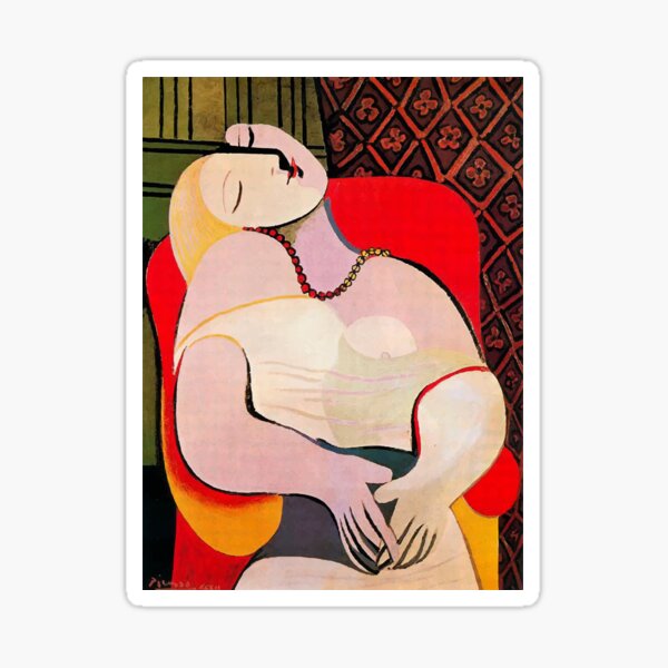 Pablo Picasso A Dream 1932 (Le Reve) Artwork T Shirt Sticker
