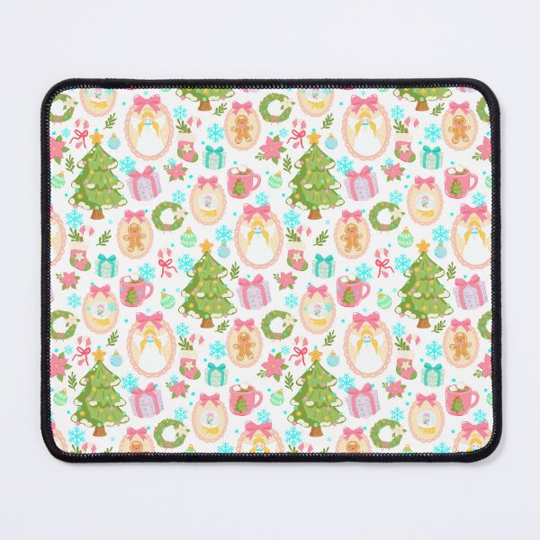 Aperçu de l'œuvre Motif Kawaii « Pays des Merveilles de Noël » sans couture | Arbre mignon, pain d'épices et canne à sucre créée et vendue par Sunnyneststudio.