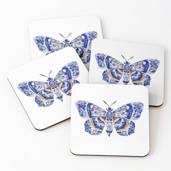 Item preview, Ceramic Butterfly Illustration – Vibrant Decorative Art Design designed and sold by indravekti.