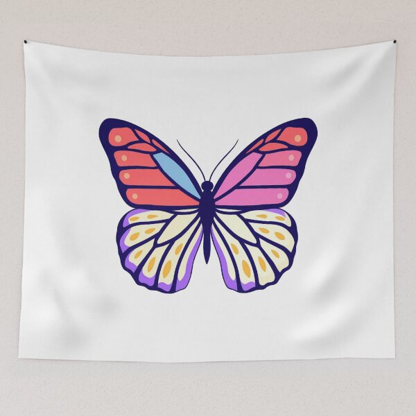 Item preview, Pastel Butterfly Illustration – Vibrant Decorative Art Design designed and sold by indravekti.