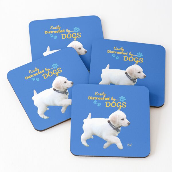 Item preview, Easily Distracted by Dogs happy fun adorable  designed and sold by LILURA07 - Designs By Lily .