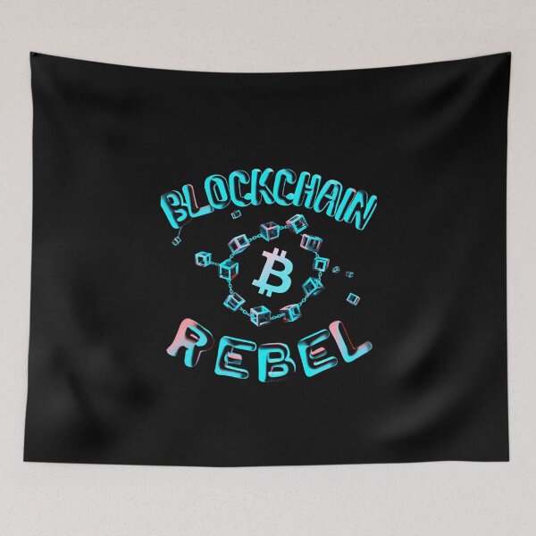 Item preview, Blockchain Rebel Bitcoin Graffiti Design designed and sold by RadDeck.
