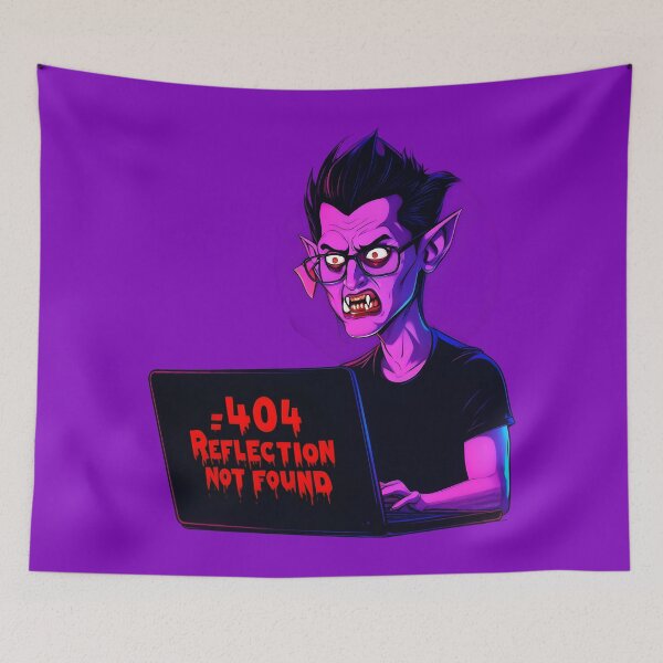 Item preview, funny halloween Tech-Savvy Vampire designed and sold by Uglyandcute.