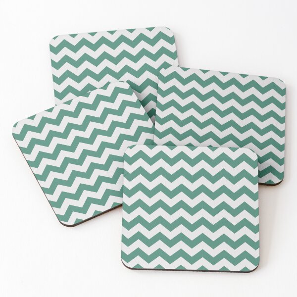 Item preview, Viridian & White Chevrons designed and sold by PSCSCo.