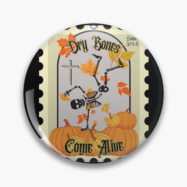 Item preview, Halloween Skeleton Dry Bones Come Alive Ezekiel 37: 4-5 Stamp                        designed and sold by Forevermore.