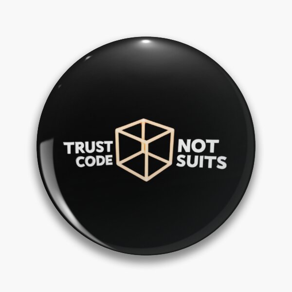 Item preview, Trust Code Not Suits Bitcoin Design designed and sold by RadDeck.