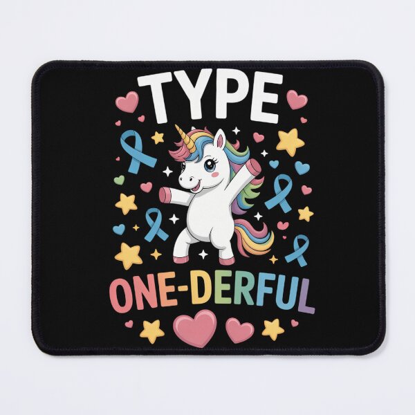 Item preview, Funny Diabetic Type 1 Diabetes T1D Type One-Derful Unicorn designed and sold by savrmiller.