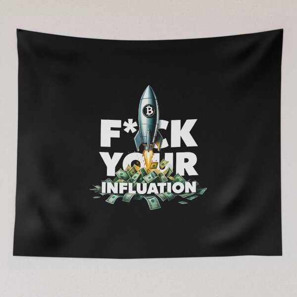 Item preview, Stop Inflation Bitcoin Graffiti Design designed and sold by RadDeck.