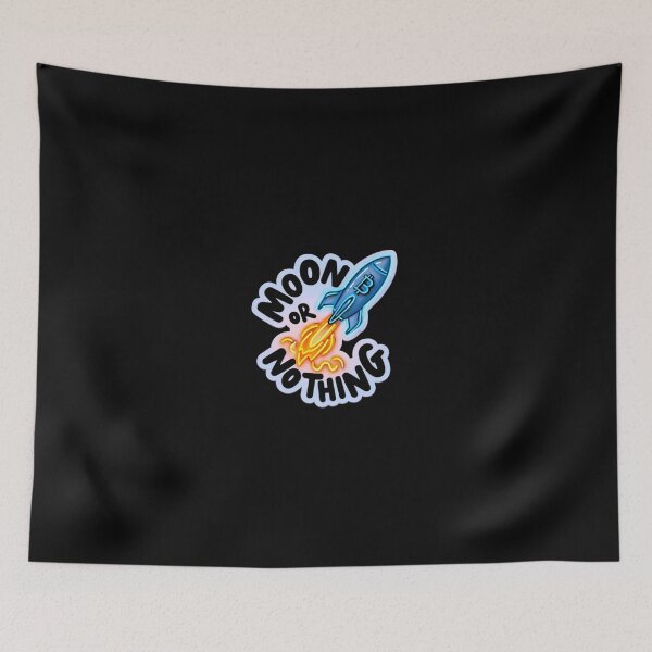 Item preview, Moon or Nothing Bitcoin Graffiti Design designed and sold by RadDeck.