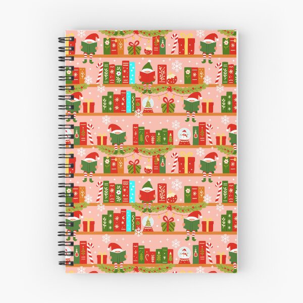 Item preview, Estantería navideña con elfos, patrón sin costuras | elfos leyendo, amantes de los libros, regalos designed and sold by Sunnyneststudio.