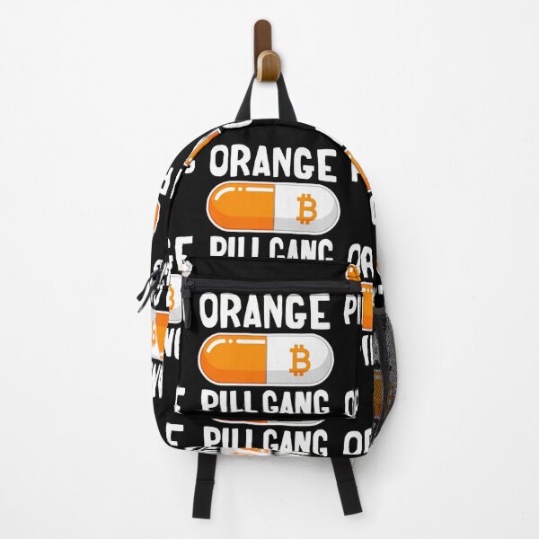 Item preview, Orange Pill Gang Bitcoin Graffiti Design designed and sold by RadDeck.
