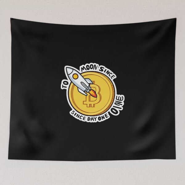 Item preview, To The Moon Since Day One Bitcoin Design designed and sold by RadDeck.
