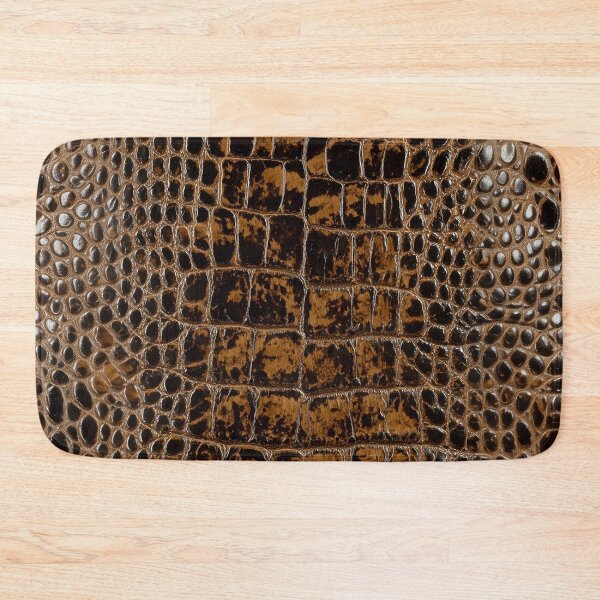 Item preview, Dark Crocodile Leather Pattern - Espresso Brown Reptile Scales designed and sold by trajeado14.