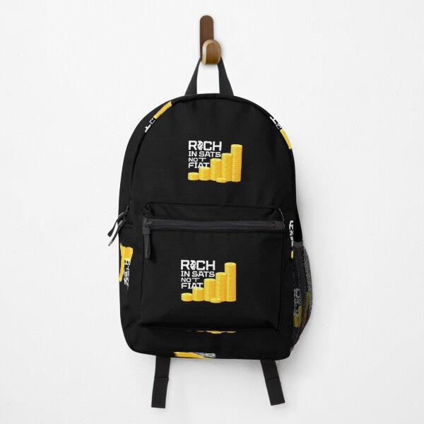 Item preview, Rich In Sats Not Fiat Bitcoin Design designed and sold by RadDeck.