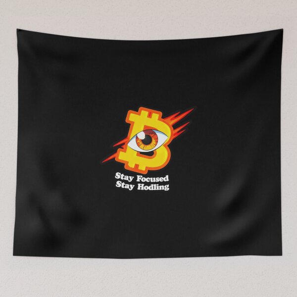 Item preview, Stay Focused Stay Hodling Bitcoin Graffiti Design designed and sold by RadDeck.