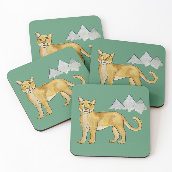 Item preview, Mountain Lion Watercolor Cartoon designed and sold by CoastalCaptures.