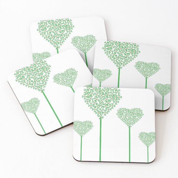 Item preview, Ilustración vectorial de un corazón verde, 4 corazones. designed and sold by MiMee4451.