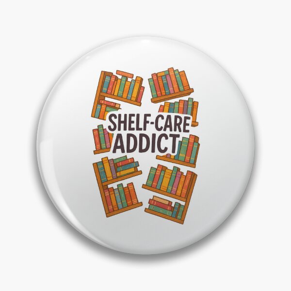 Item preview, Shelf-Care Addict Funny Book Lover Quote with Colorful Bookshelves designed and sold by inkoutninja.