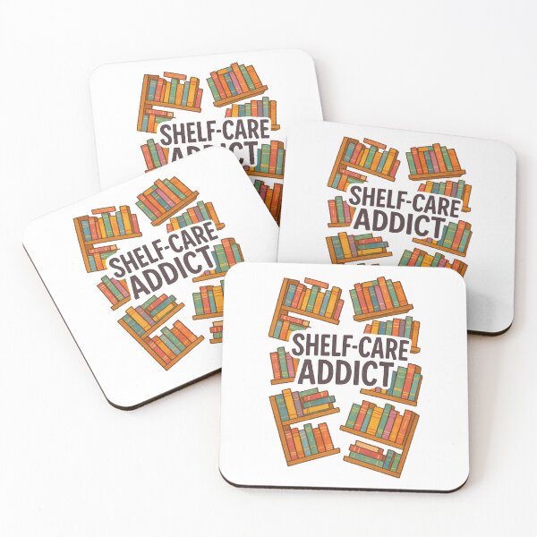 Item preview, Shelf-Care Addict Funny Book Lover Quote with Colorful Bookshelves designed and sold by inkoutninja.