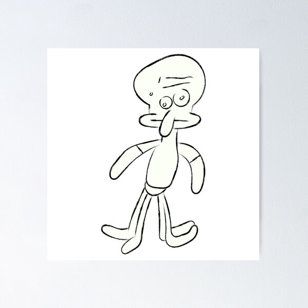 Item preview, Spongebob Doodle / Squidward doodle meme designed and sold by DibujandoPorfa.