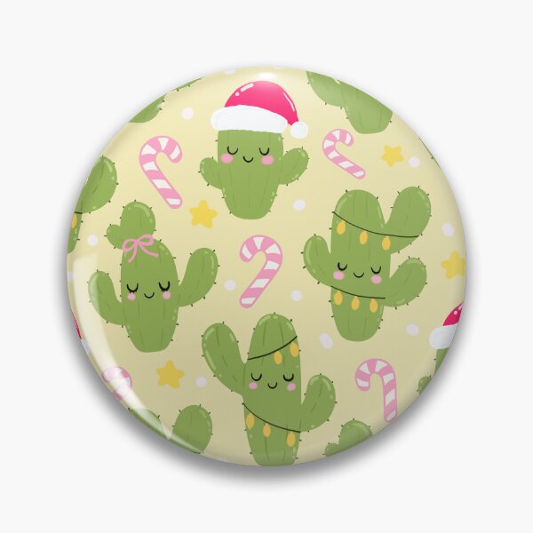 Item preview, Copy of Christmas cactus Santa Seamless Pattern yellow designed and sold by Sunnyneststudio.