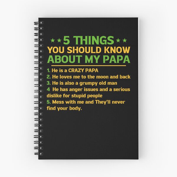 Item preview, Funny Dad Quote 5 Things You Should Know About My Papa designed and sold by caniasphelim6.