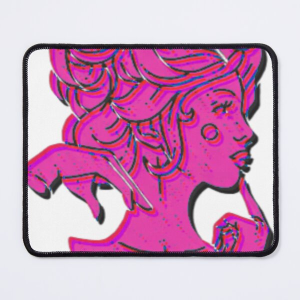 Item preview, Neon Pink Silhouette | Psychedelic Glitchcore Feminine Art designed and sold by BoneandBloomCo.