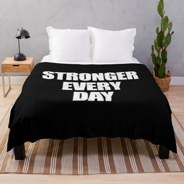 Item preview, Stronger Every Day - Workout Gym Motivational Quote designed and sold by mhernaevily.
