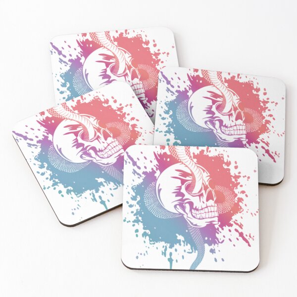 Artikelvorschau, Schlangenschädel-Spritzer | Psychedelisches Gift Trippy Art entworfen und verkauft von BoneandBloomCo.