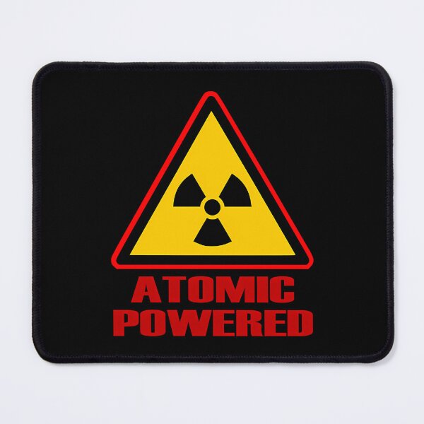 Item preview, 'Atomic Powered' Warning Sign 27 designed and sold by HILLERYELLEN4.