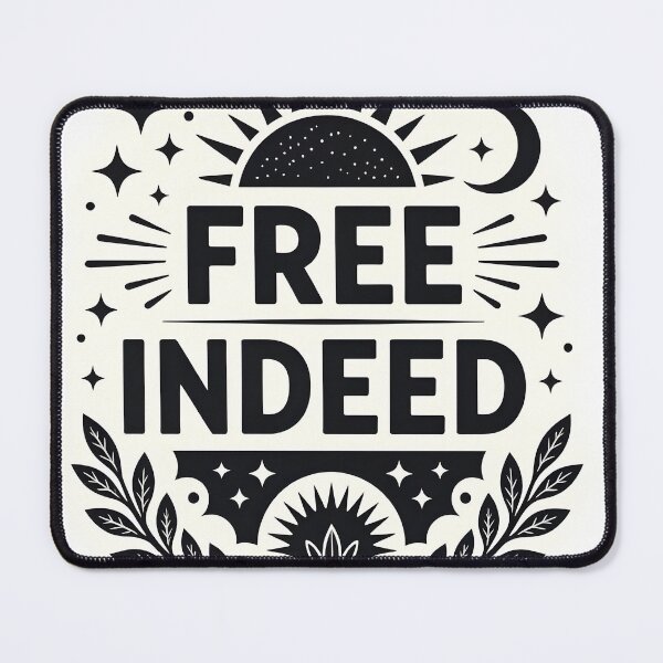 Item preview, FREE INDEED with stars designed and sold by Live2Give.
