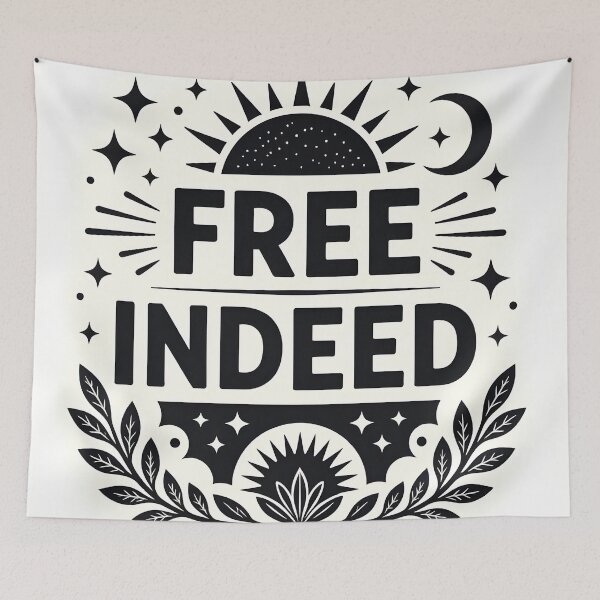 Item preview, FREE INDEED with stars designed and sold by Live2Give.
