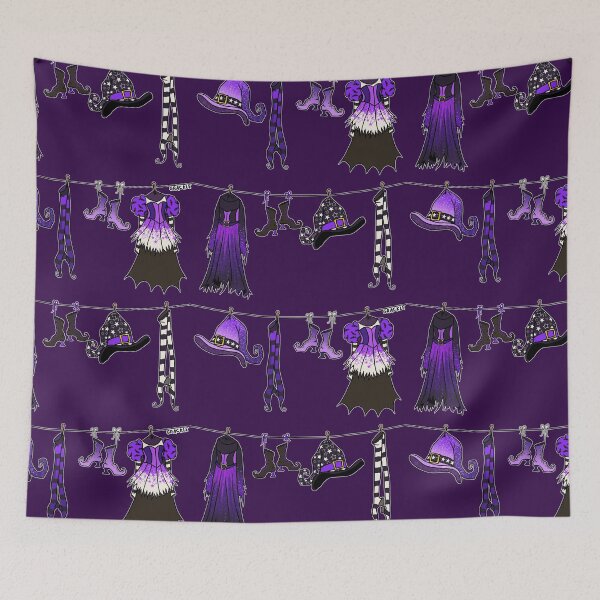 Item preview, Witches' Laundry Day (Purple Version) designed and sold by JanGrackle.
